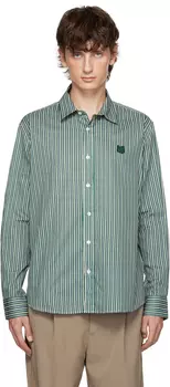 Зеленая повседневная рубашка Maison Kitsune