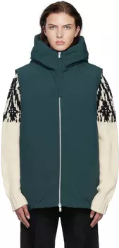 Зеленая пуховая безрукавка Jil Sander
