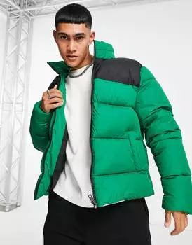 Зеленая пуховая куртка ASOS DESIGN