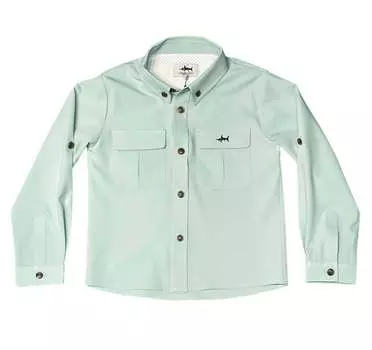 Зеленая рубашка для рыбалки Kids Flagler Saltwater Boys Co., зеленый