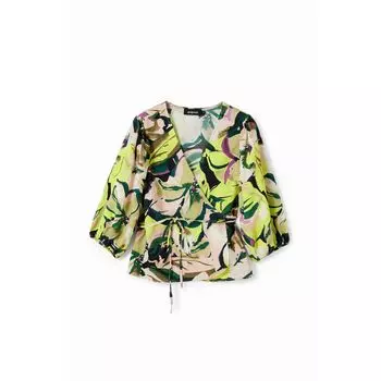 Зеленая рубашка из полиэстера Desigual