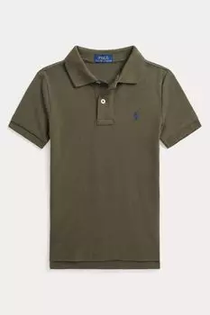 Зеленая рубашка-поло для мальчика с логотипом Polo Ralph Lauren, зеленый