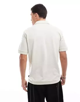 Зеленая рубашка-поло из пике с колор-блоками Jack & Jones Premium