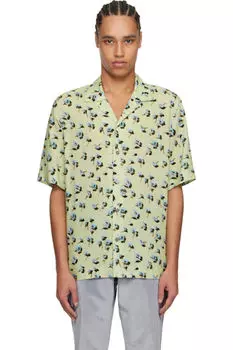 Зеленая рубашка с коротким рукавом, стандартный крой Paul Smith