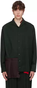 Зеленая рубашка с петлями для ремня kolor