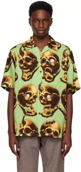 Зеленая рубашка с рисунком 56 Tattoo Studio Edition WACKO MARIA