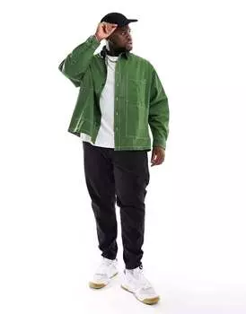 Зеленая рубашка со шнуровочным воротником ASOS