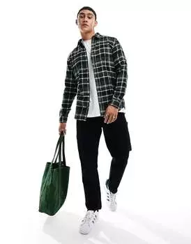 Зеленая рубашка в клетку Jack & Jones