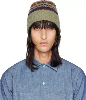 Зеленая шапка Fair Isle RRL