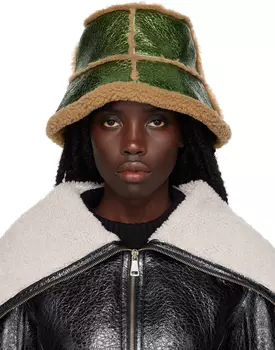 Зеленая шляпа-ведро The Laminated Jean Paul Gaultier