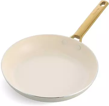 Зеленая сковорода GREENPAN Padova Керамическое покрытие из минеральных ингредиентов, Cream White