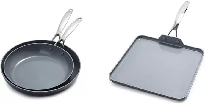 Зеленая Сковорода Valencia Pro с твердым анодированием GreenPan, Gray