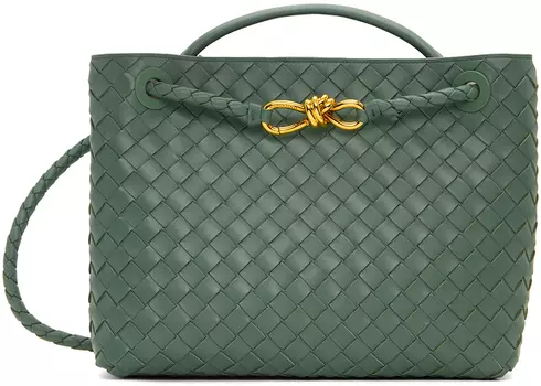 Зеленая сумка Andiamo среднего размера Bottega Veneta