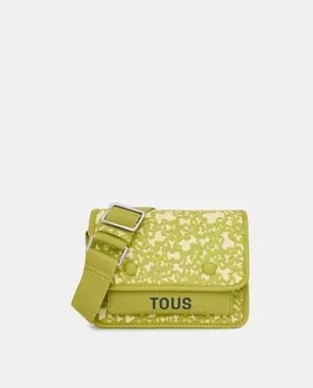 Зеленая сумка через плечо Mini Kaos Mini Evolution с клапаном Tous, зеленый