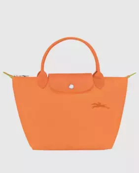 Зеленая сумка Le Pliage с застежкой-молнией Longchamp, оранжевый