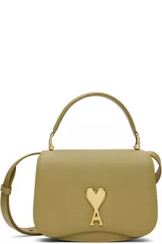 Зеленая сумка Paris с верхней ручкой AMI Paris