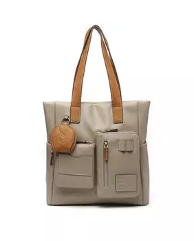 Зеленая сумка-шоппер из переработанных материалов Abbacino, зеленый