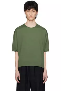 Зеленая свободная футболка LEMAIRE