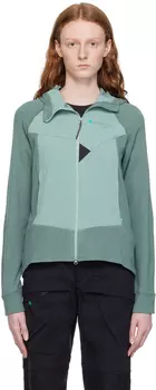 Зеленая толстовка Hugin Морозно-зеленый/Нефрит Klttermusen