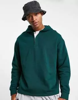 Зеленая толстовка оверсайз с воротником-стойкой ASOS DESIGN