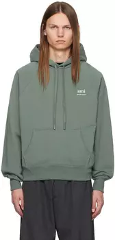 Зеленая толстовка с капюшоном «Ami Alexandre Mattiussi» AMI Paris