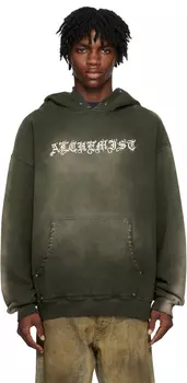 Зеленая толстовка с кристаллами Alchemist