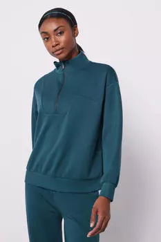 Зеленая толстовка с воротником на молнии Dash and Stars, зеленый