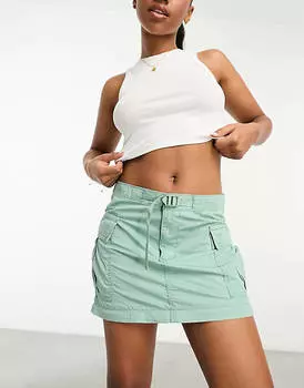 Зеленая юбка-карго-трансформер Levi's с карманами