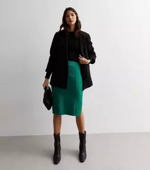 Зеленая юбка миди косой вязки Sunshine Soul Sunshine Soul, зеленый