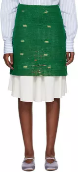 Зеленая юбка-миди Triumph Wales Bonner