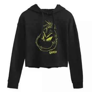 Зеленая укороченная толстовка с рисунком в голову Dr. Seuss's The Grinch для юниоров Licensed Character