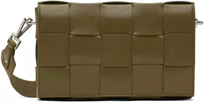 Зеленая универсальная сумка Cassette Bottega Veneta