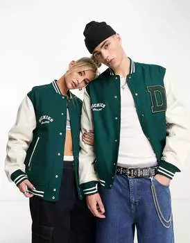 Зеленая университетская куртка Dickies Oak Grove с контрастными рукавами эксклюзивно для asos
