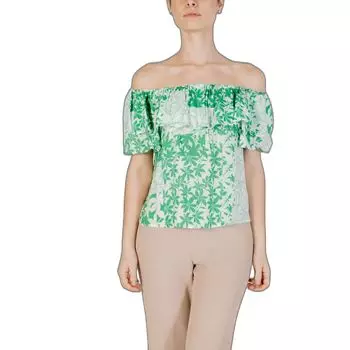 Зеленая вискозная рубашка Desigual