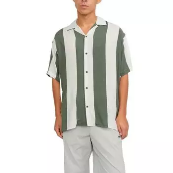 Зеленая вискозная рубашка Jack & Jones