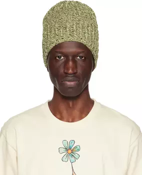 Зеленая витая шапка Gentle Fullness