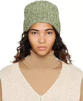 Зеленая витая шапка Gentle Fullness