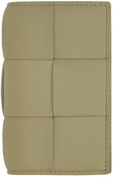 Зеленая визитница Bottega Veneta