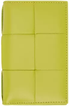 Зеленая визитница Intrecciato Bottega Veneta