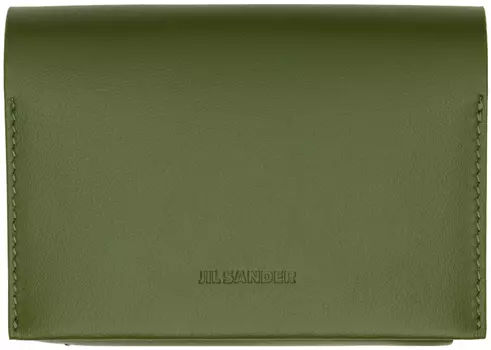 Зеленая визитница оригами Jil Sander