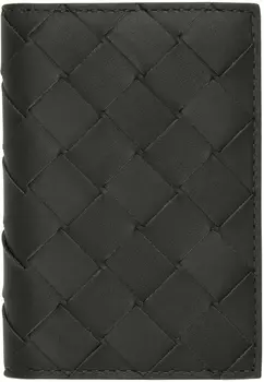 Зеленая визитница с клапаном Bottega Veneta