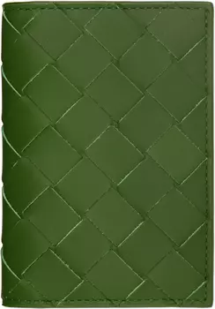 Зеленая визитница с клапаном Bottega Veneta