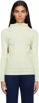 Зеленая водолазка с мягкими складками Pleats Please Issey Miyake