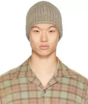 Зеленая вязаная шапка Greg Lauren