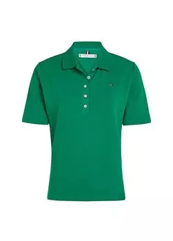 Зеленая женская футболка-поло 1985 REG PIQUE POLO SS Tommy Hilfiger, зеленый