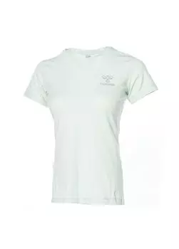 Зеленая женская футболка с круглым вырезом Slim Fit 911306-2519 HMLDENI Hummel, зеленый
