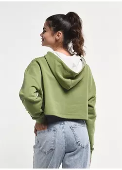 Зеленая женская толстовка с воротником с капюшоном Ucla