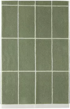 Зелено-белое банное полотенце Bethell Baina