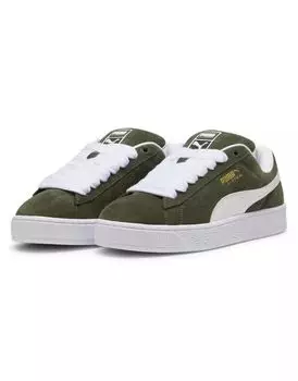 Зелено-белые кроссовки Puma Suede xl
