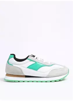 Зелено-белые мужские кроссовки Fabrika